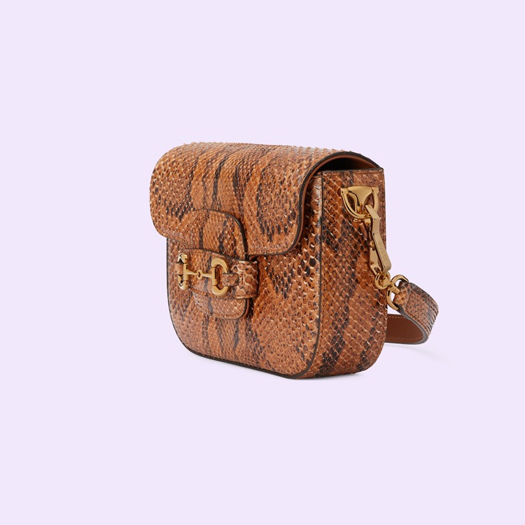 658574.EAAHO.2746.002.077.0000.Light Gucci Horsebit 1955 mini python bag